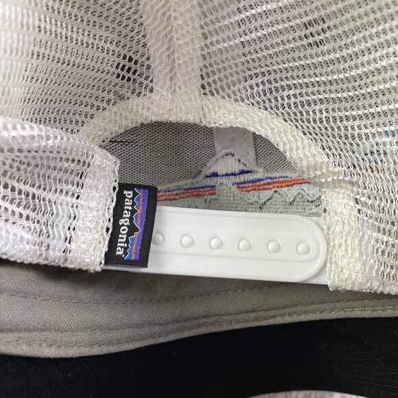Patagonia Hat Cap Mens Adjustable Gray White Fitz Roy Trout Trucker Hat Mesh - Picture 11 of 11